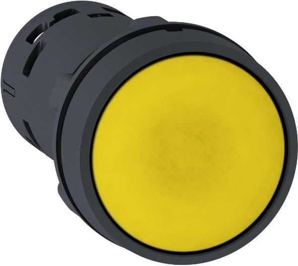 Кнопка 22мм желтая с возвратом 1НО XB7NA81