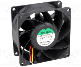 PMD2408PMB1AF, Вентилятор осевой, 24ВDC, 80x80x38мм, 143куб.м/ч, 55,2дБА, 24AWG, 3 провода PMD2408PMB1AF, Вентилятор осевой, 24ВDC, 80x80x38мм, 143куб.м/ч, 55,2дБА, 24AWG, 3 провода