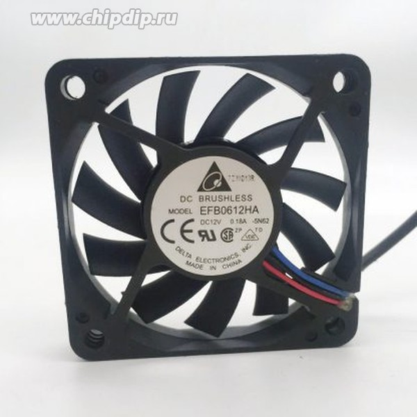 Вентилятор Delta Electronics EFB0612HA 60x10 12V 0.18A