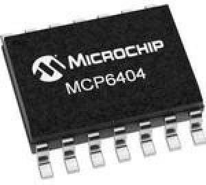 MCP6404-E/SL, Операционный усилитель, Quad, 2 Усилителя, 1 МГц, 0.5 В/мкс, 1.8В до 6В, SOIC, 14 выво MCP6404-E/SL, Операционный усилитель, Quad, 2 Усилителя, 1 МГц, 0.5 В/мкс, 1.8В до 6В, SOIC, 14 выво