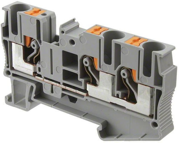 3211929, PT 6 Series Grey Component Terminal Block, 10mm², Push In Termination, ATEX, IECEx 3211929, PT 6 Series Grey Component Terminal Block, 10mm², Push In Termination, ATEX, IECEx