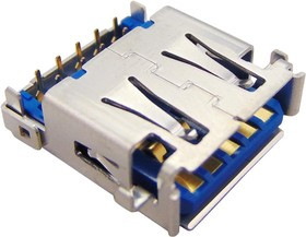 UB3A-9R-D6C-333(HF), Разъем USB, USB Типа A, USB 3.0, Гнездо, 9 вывод(-ов), Монтаж в Сквозное Отверстие, Прямой Угол UB3A-9R-D6C-333(HF), Разъем USB, USB Типа A, USB 3.0, Гнездо, 9 вывод(-ов), Монтаж в Сквозное Отверстие, Прямой Угол