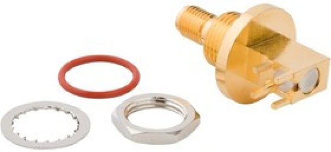 901-10385, RF Connectors / Coaxial Connectors ARC SMA Right Angle Bulkhead Jack 901-10385, RF Connectors / Coaxial Connectors ARC SMA Right Angle Bulkhead Jack