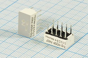 Светодиодный дисплей желтый, 7 сегментов, 1 разряд, высота 7,6 мм, 2740 мкд, HDSP-7407;№5517 Y СД ди