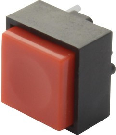 KS11R23CQD, Кнопочный переключатель, KS, SPST-NO, Выкл.-(Вкл.), Квадратный, Красный