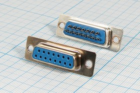 ГнездоD-SUB, 15HP, на кабель, DB-15F, KLS; №407 K гн D-SUB\15HP\каб\\KLS1- 213-15-F-B\[DB-15F]