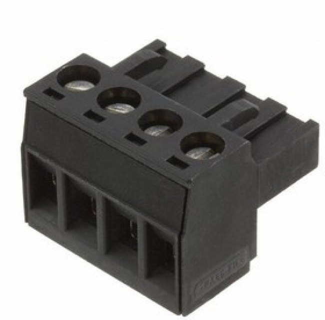 1893313, Pluggable Terminal Blocks 4 Pos 5mm pitch Plug 24-12 AWG Screw