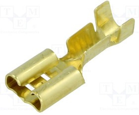 BM02290, Наконечник: плоская, 6,3мм, 0,8мм, "мама", 1-2,5мм2, обжим, прямой