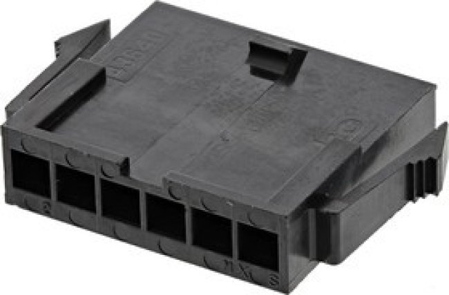 43640-0600, Micro-Fit 3.0 Male Connector Housing, 3mm Pitch, 6 Way, 1 Row