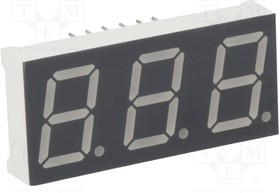 KW3-521CVA, Дисплей: LED, 7-сегментный, 13,2мм, 0,52", II.зн: 3, красный, катод
