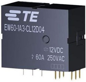2071366-2, PCB Power Relay EW60 1NO 60A AC / DC 12V 12V 48Ohm