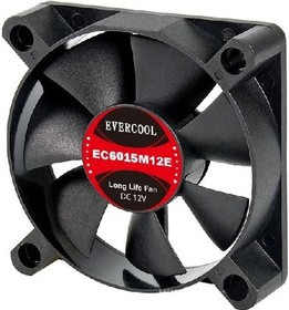 EC6015H12SP, Вентилятор осевой, 12В, DC подш. скольжения, 60х60х15мм, 4500 об/мин., кабель 3-- 4pin
