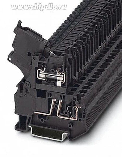 3036369, Клемма с держателем предохранителя ST 4-HESI (5X20) /6,2mm, пружинная, 2 присоед., 4(max 6)mm2, 6,3A, 500V, черная 3036369, Клемма с держателем предохранителя ST 4-HESI (5X20) /6,2mm, пружинная, 2 присоед., 4(max 6)mm2, 6,3A, 500V, черная