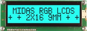 MD21609A6W-FPTLRGB, MD21609A6W-FPTLRGB LCD LCD Display, 2 Rows by 16 Characters MD21609A6W-FPTLRGB, MD21609A6W-FPTLRGB LCD LCD Display, 2 Rows by 16 Characters
