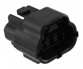 2822390-1, Conn Housing F 3 POS 4.8mm Crimp ST Cable Mount Black Bag