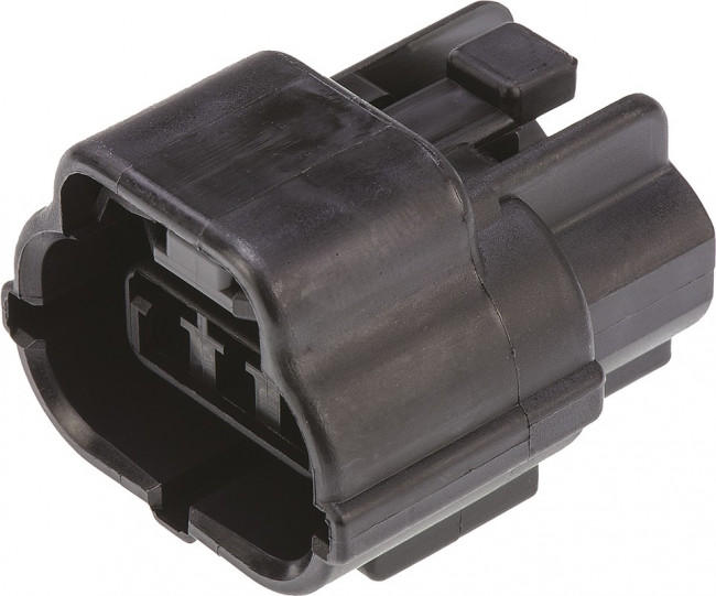2822390-1, Conn Housing F 3 POS 4.8mm Crimp ST Cable Mount Black Bag