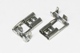 Клемма розетка, 6,4x0,8, 1-2,5мм2, латунь луженая, угловая Клемма розетка, 6,4x0,8, 1-2,5мм2, латунь луженая, угловая