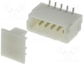 NX1001-05SMS, Гнездо, провод-плата, "папа", 1мм, PIN: 5, SMT, 50В, 1А, луженые