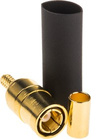 SMB6121A13G550, Вилка, SMB, "мама", прямой, 50Ом, обжим, на провод, тефлон, позолота SMB6121A13G550, Вилка, SMB, "мама", прямой, 50Ом, обжим, на провод, тефлон, позолота