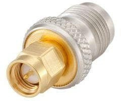 32S156-K00L5, RF Adapters - Between Series SMA Plug to TNC Jack Straight Adapter
