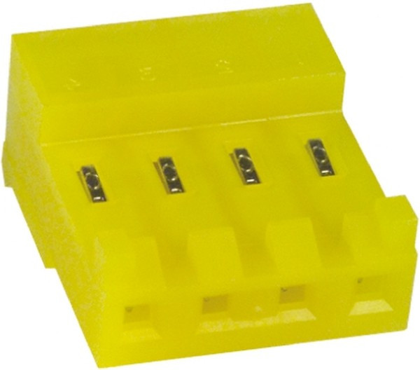 3-643818-4, Headers &amp; Wire Housings CLOSED WITH TABS 4P L.R. yellow 20 AWG