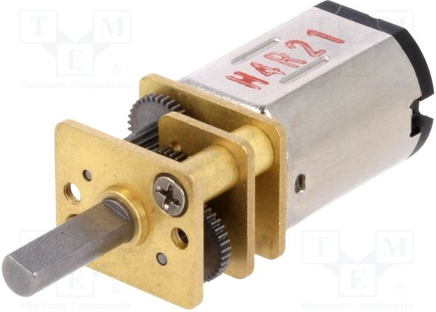 3052, Двигатель: DC, с редуктором, HPCB 12V, 12ВDC, 750мА, Ось: D профиль