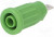SEPB6451NI-GN, Гнездо, "банан" 4мм, 24А, 1кВ, зеленый, никелированные, 34мм, 5мОм