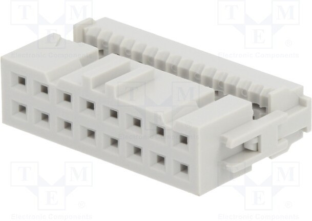 71600-116LF, Conn IDC Connector RCP 16 POS 2.54mm IDT RA Side Entry Cable Mount Tube