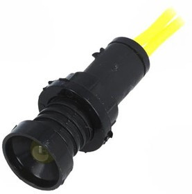 LKM220-Y, Индикат.лампа: LED, вогнутый, 230ВAC, Отв: d10мм, IP20, пластик