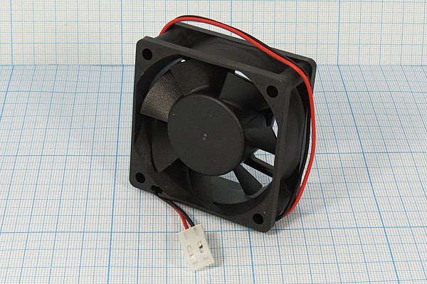 Вентилятор постоянного тока 24 Вольт, 60x60x25мм, шариковый подшипник, 5500об/мин; №ВН288B вент 60x60x25\ 24В\0,16А\2L\ШП\ JF0625B2UR-R\