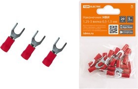 Наконечник НВИ 1,25-3 вилка 0,5-1,5мм (20шт) TDM