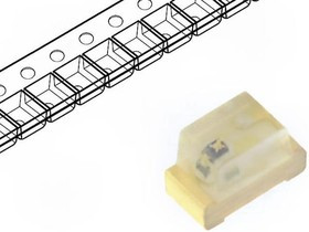 KP-1608SYCK, Светодиод smd 1,6х0,8мм/желтый/590нм/ 30-60мкд/прозрачный/120°