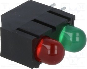 L-1503EB/1I1GD, LED; в корпусе; красный/зеленый; 5мм; Кол-во диод: 1; 10мА; 60°
