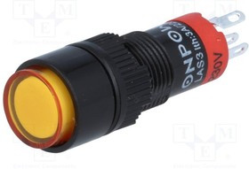 V10Y-11Z-230O, Переключатель: кнопочный, Пол: 2, SPDT, 0,5A/250ВAC, 1A/24ВDC, IP40