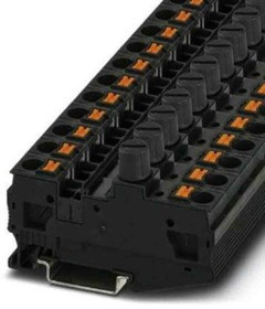 3025042, PT Series Black Fused DIN Rail Terminal, Single-Level, Fused 3025042, PT Series Black Fused DIN Rail Terminal, Single-Level, Fused