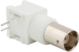 031-5486-1010, Гнездо; BNC; "мама"; изолированный; угловой 90°; 50Ом; THT; на PCB