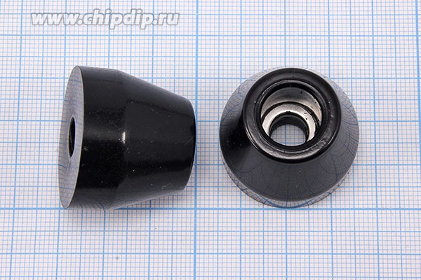 RL-SR-30x20x25, Ножка приборная коническая, армированная шайбой, ø30мм, высота 25мм; №15753 ножка прибор 30x25\h-10,0/отв 8,0\резин\конус\