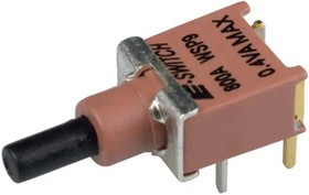 800AWSP9M6QE, Pushbutton Switches 3A 120VAC or 28VDC Off-(On) SPST/SPDT