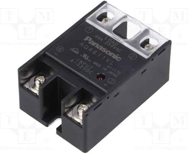 AQA611VL, Solid State Relays - Industrial Mount 40A, 75V to 250V Screw term Zerocross