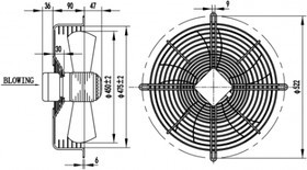 Вентилятор MaEr YSWF102L35P4-522N-450B 380V 391W 0.78A