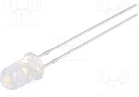 OSM57L5111A-1MA, LED; 5mm; white warm; 5800?7000mcd; 15°; Front: convex; 2.7?3.2V