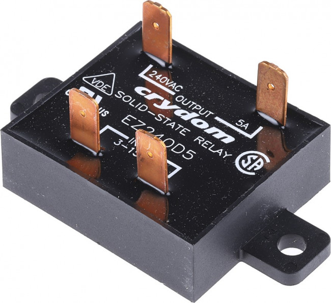EZ240D5, EZ Series Solid State Relay, 5 A rms Load, Panel Mount, 280 V Load, 15 V dc Control