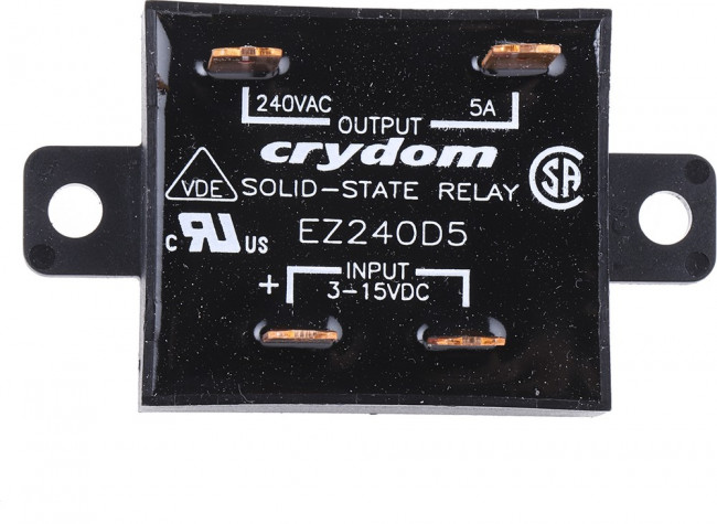 EZ240D5, EZ Series Solid State Relay, 5 A rms Load, Panel Mount, 280 V Load, 15 V dc Control