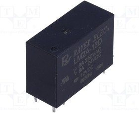 LM2A-12D, Реле: электромагнитное, DPST-NO, Uобмотки: 12ВDC, 5A/250ВAC