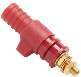 73095-2, Test Plugs &amp; Test Jacks BINDING POST w/4mm SAFETY JACK-RED