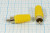 Разъем RCA вилка, 4-5мм, на кабель, пластик, L29, желтый, [тюльпан]