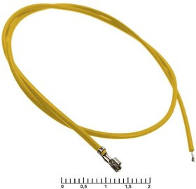 HB 2,00 mm AWG26 0,3m yellow, Разъём питания низковольтный HB шаг 2,00 мм AWG26 0,3m желтый, 1 контакт