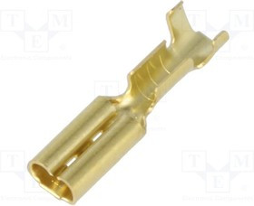 3760B.60, Наконечник: плоская, 2,8мм, 0,5мм, "мама", 0,3-0,5мм2, обжим