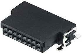 M55-6101642R, Board to Board &amp; Mezzanine Connectors 16P 1.27 SMC Female R/A SMT Type