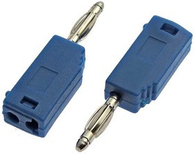 Z027 2mm Stackable Plug BLUE, Штекер Z027 2 мм,составной штекер, синий, Ф2 мм
